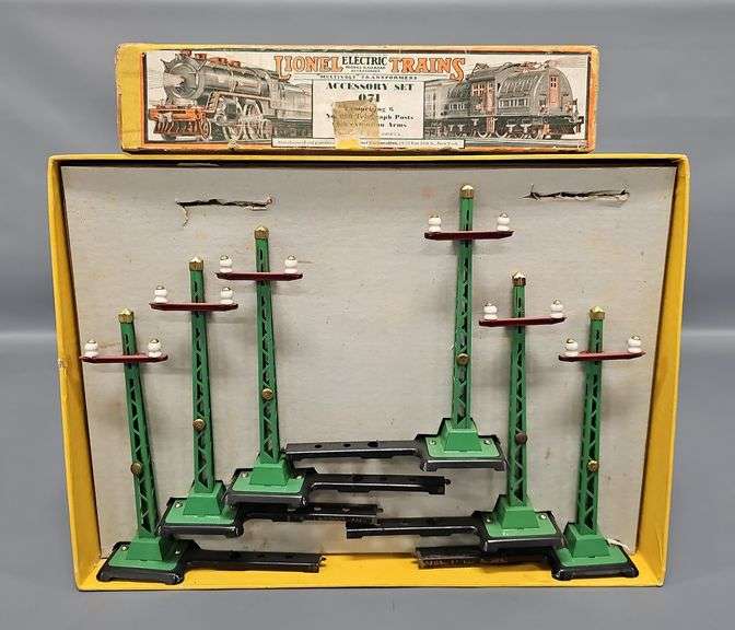 Lionel Prewar O Gauge 071 Accessory Set with Six 060 Telegraph Poles image