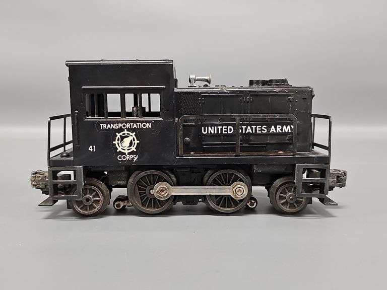 Odd Lionel Postwar O 41 United States Army Switcher Engine MISSING UPPER 41 STAMP image