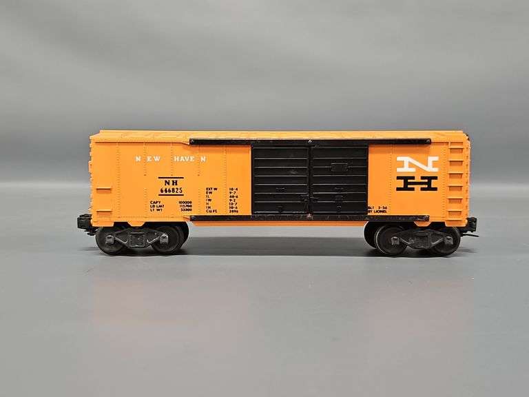 Scarce Lionel Postwar O WHITE N OVER BLACK H6468 New Haven Box Car image