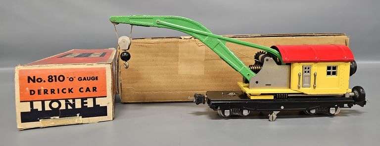 Lionel Prewar O Gauge 810 Derrick Car in Original Box image