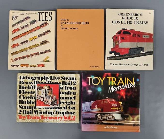 Group of Five Mixed Toy Train Reference Books image