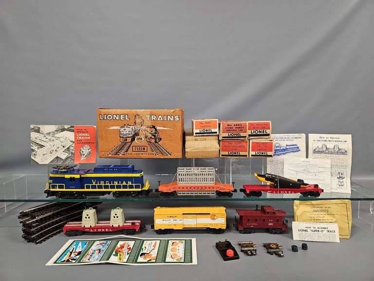 Fantastic Boxed Lionel Postwar O 2505W Virginian Rectifier Freight Set image