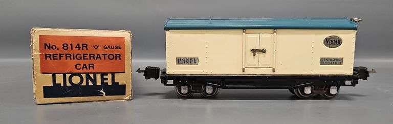 Lionel Prewar O Gauge All Nickel Trim 814R Refrigerator Car in Original Box image
