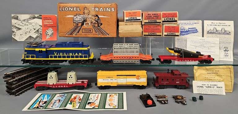 Fantastic Boxed Lionel Postwar O 2505W Virginian Rectifier Freight Set image