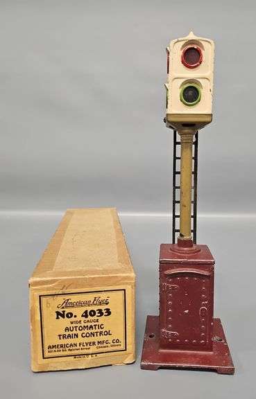 American Flyer Wide Gauge 4033 Automatic Train Control in Original Box Lionel 78 Block Signal image