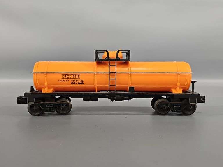 Factory Error Lionel Postwar O 6315 Orange Tank Car MISSING GULF EMBLEM image