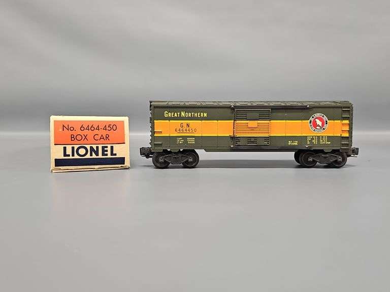 Lionel Postwar O 6464-450 Great Northern Box Car win Original Box image