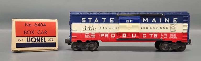 Lionel Postwar O 6464-275 type IIa State of Maine Box Car in Original Box image
