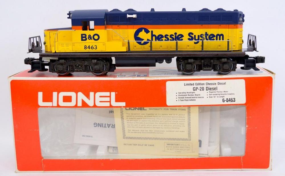 Lionel O gauge 8463 Limited Edition Chessie GP-20 diesel locomotive in OB