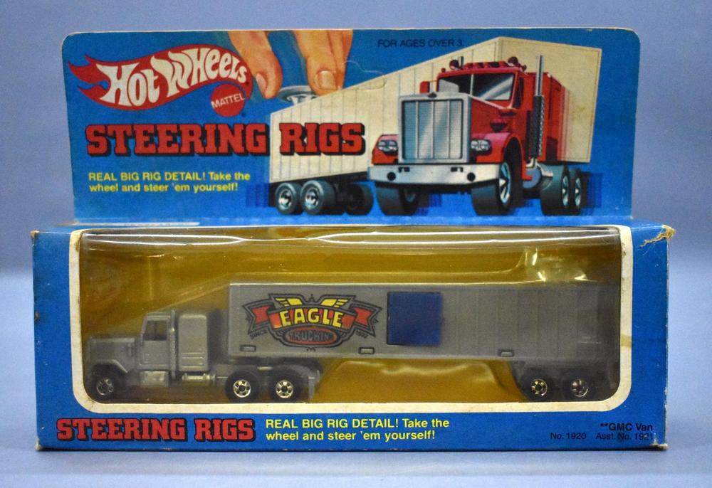 Hot Wheels Steering Rigs No 1920 GMC Van Eagle Trucking in original box