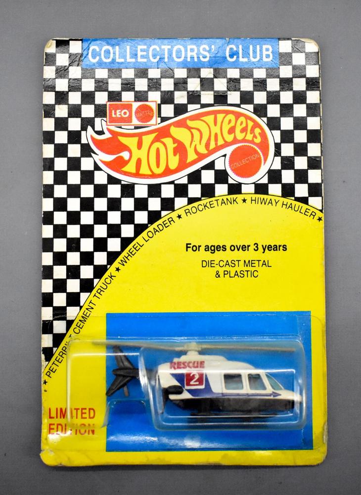 India Leo Mattel Hot Wheels Collectors Club Rescue 2 Helicopter carded