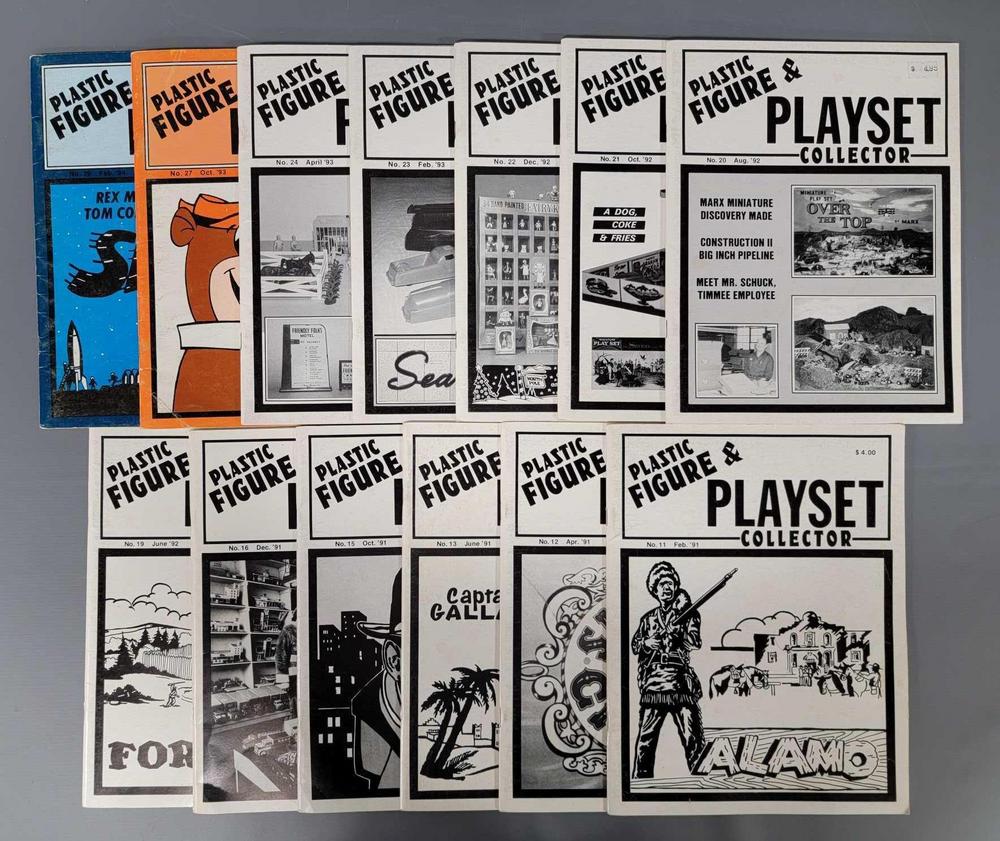 Thirteen issues of Plastic Figure & Playset Collector Magazine, 11-29