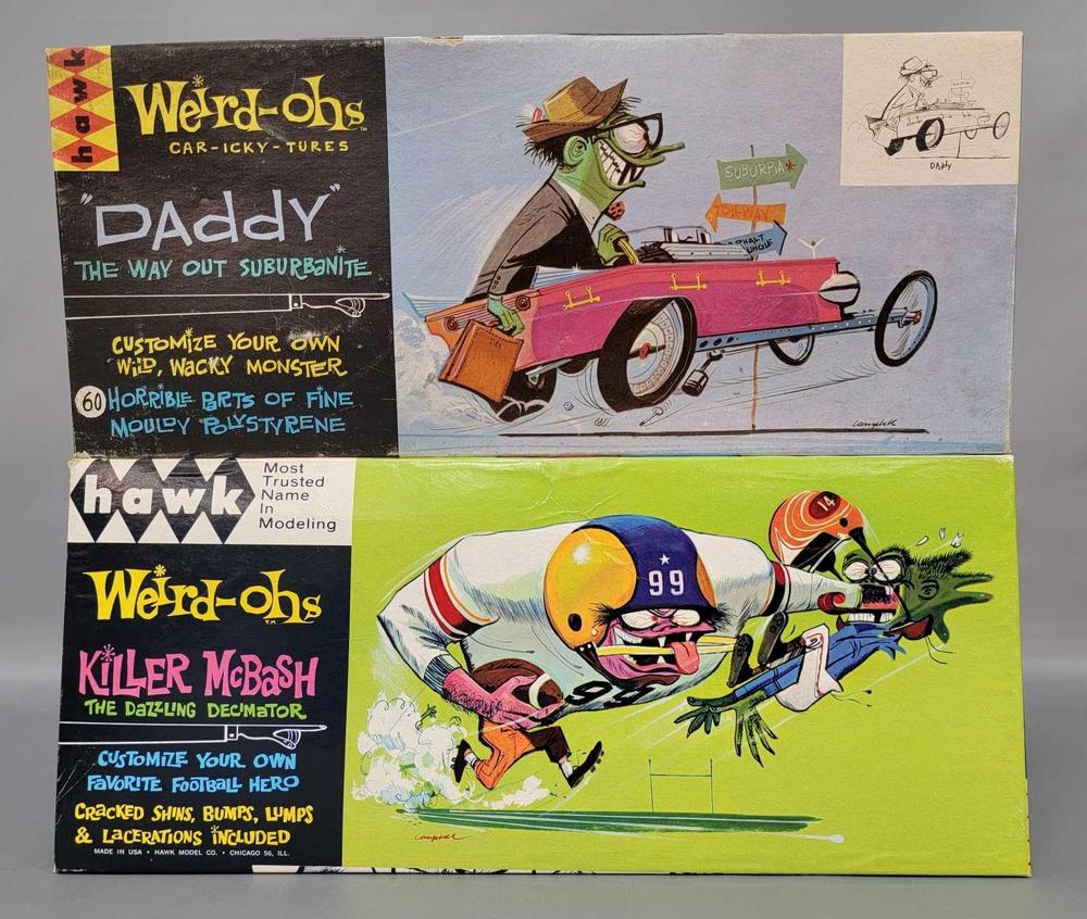 Original Hawk Weird-ohs Car-Icky-Tures 532-100 Daddy, 539-100 Killer McBash unassembled
