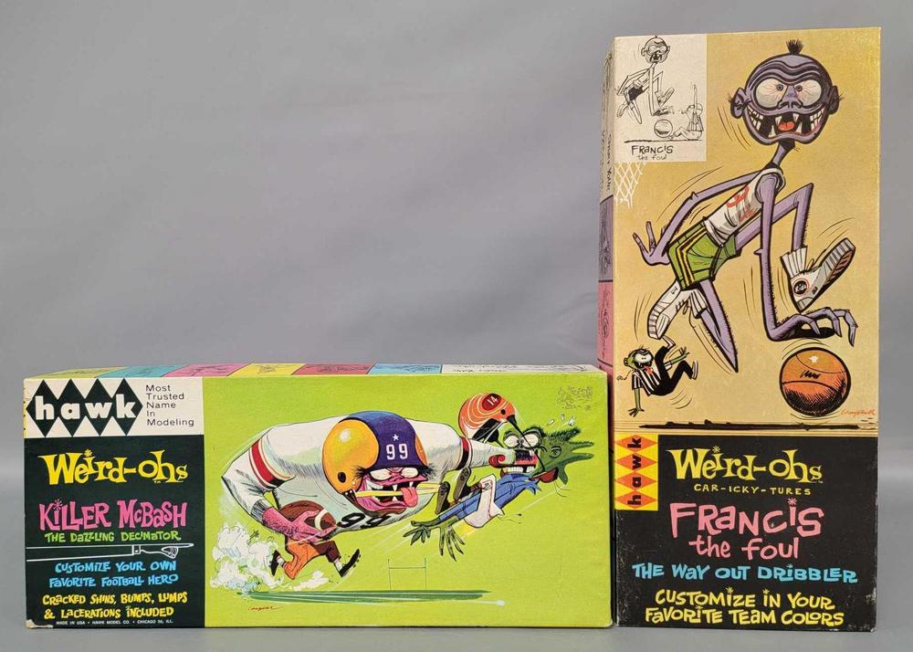 Original Hawk Weird-ohs Car-Icky-Tures 535-100 Francis the foul, 539-100 Killer McBash unass.