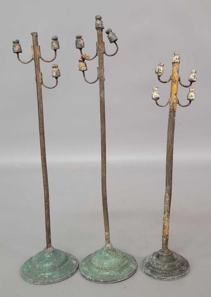 Early prewar telegraph poles with diecast bases lead insulator European feel