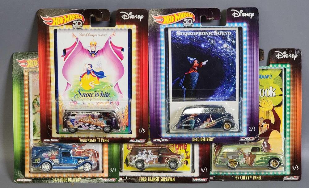 Hot Wheels 2018 Disney 50th Anniversary set of five cars