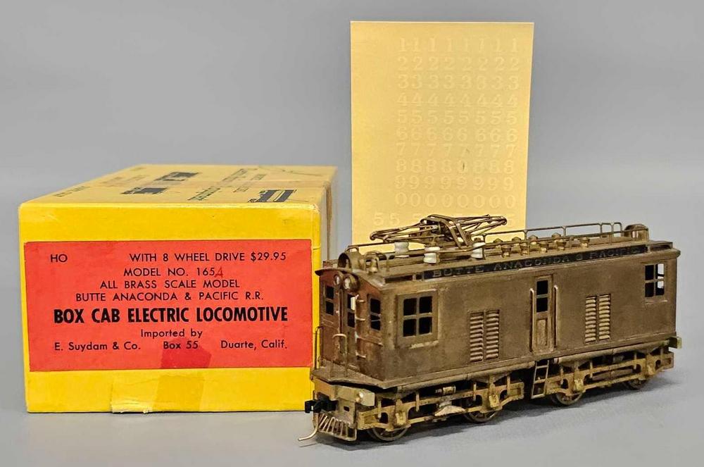 Suydam HO scale Butte Anaconda & Pacific box cab electric locomotive in original box