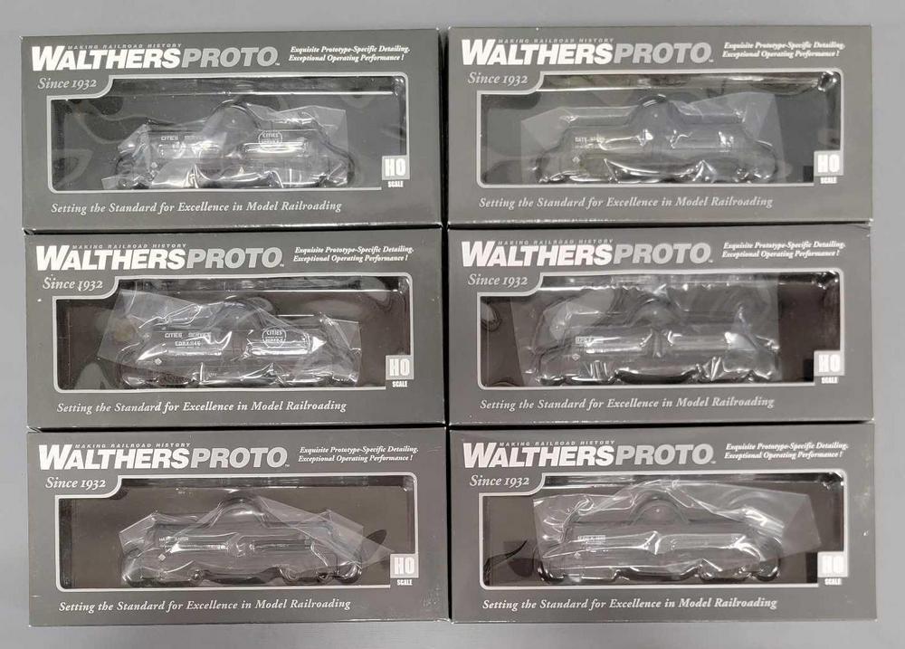 Six Walthers Proto HO Type 21 ACF 10,000 gallon insulated tank cars in original boxes