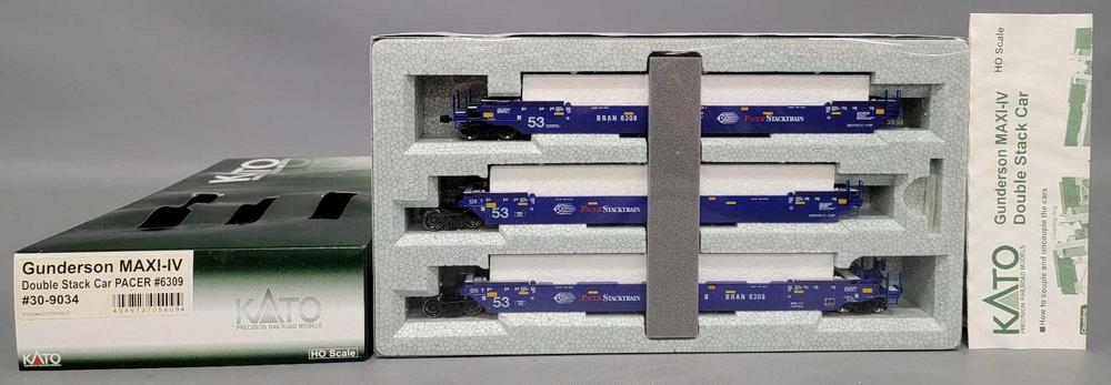 Kato HO scale Gunderson MAXI-IV double stack car PACER in original box