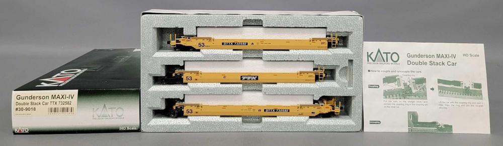 Kato HO scale Gunderson MAXI-IV double stack car TTX in original box