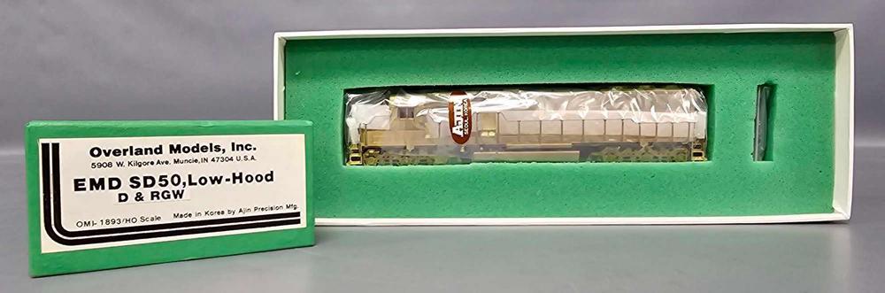 Mint OMI Overland HO brass EMD SD 50 low hood diesel locomotive in original box 1893
