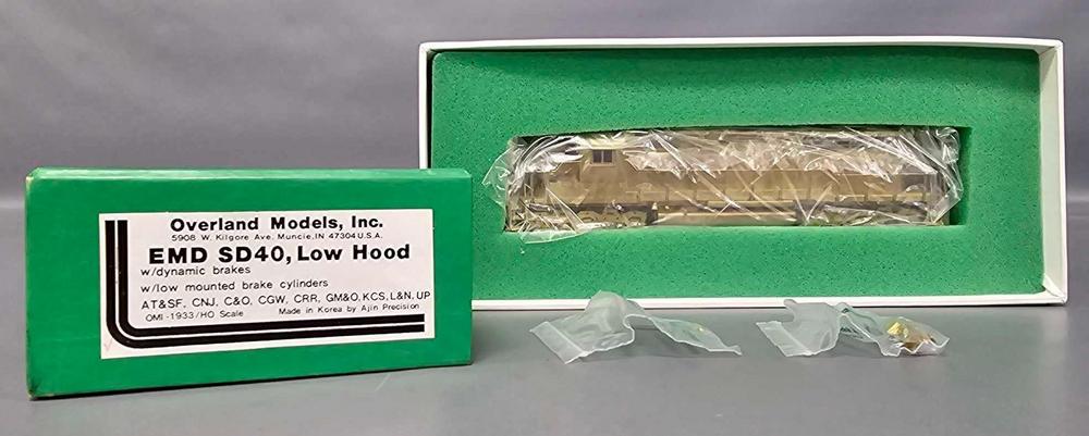OMI Overland HO brass EMD SD40 Low Hood diesel locomotive in original box 1933