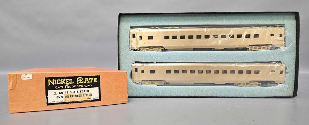 Two Nickel Plate Products HO brass Great Northern  48-seat coaches in original box
