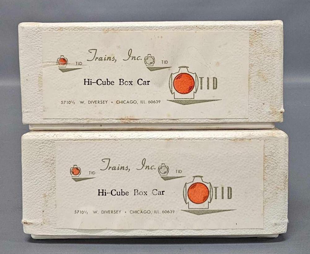 Two TID HO brass hi-cube box cars in original boxes