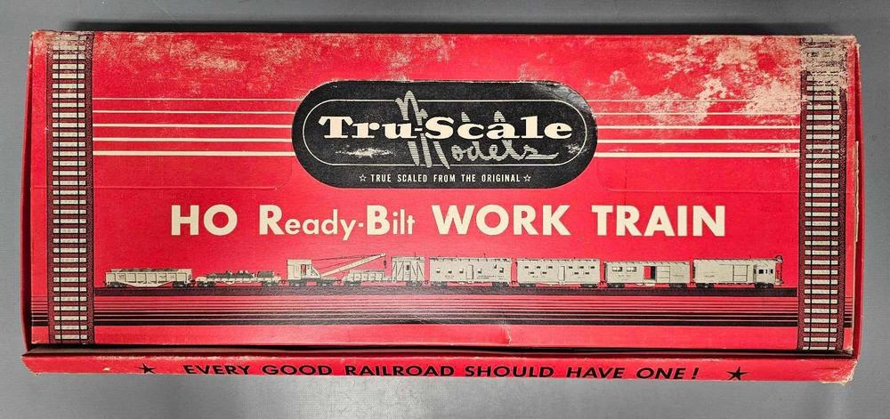 Rare Tru Scale HO Ready-bilt Maintenance of Way  Work Train in original box