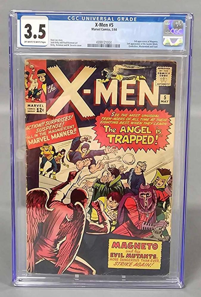 Marvel X-Men 5 CGC 3.5 3rd appearance Magneto 2nd appearance Scarlet Witch etc