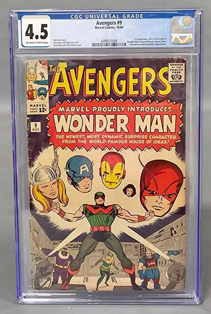 Marvel Avengers 9 CGC 4.5 1st appearance of Wonder Man