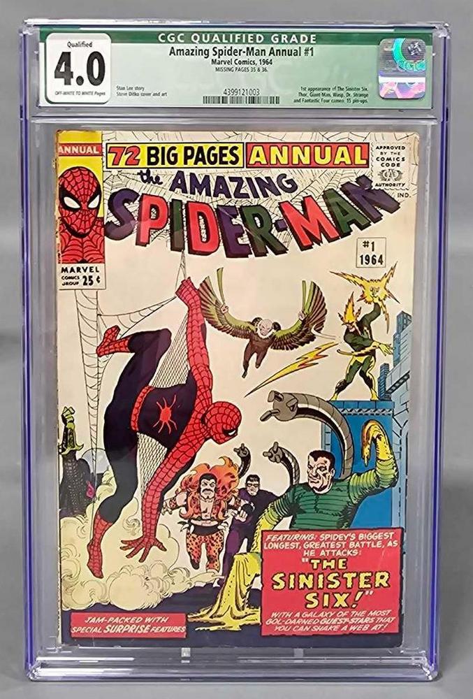 Amazing Spiderman Annual 1 CGC 4.0 Qualified 1st Sinister Six