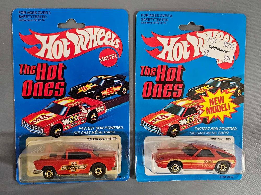 Two Hot Ones Hot Wheels on blister cards