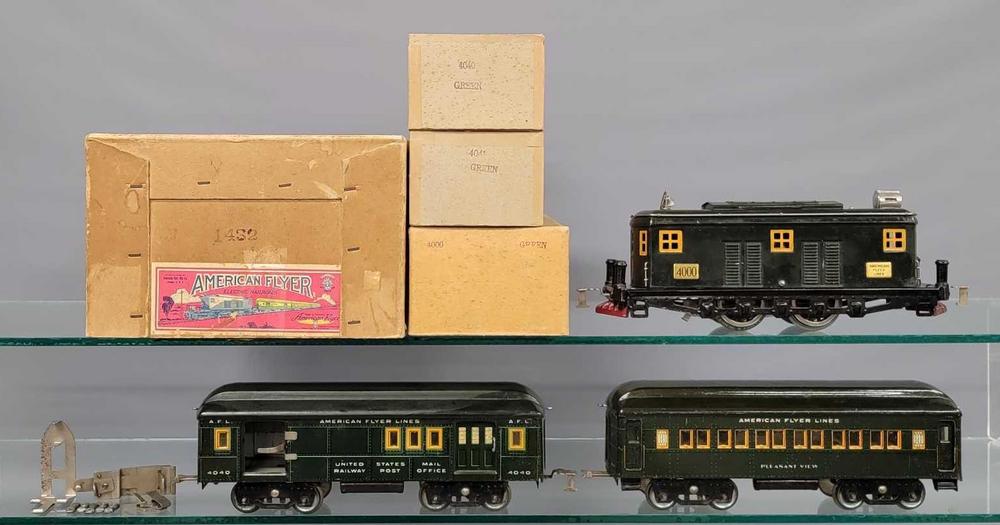 Boxed American Flyer wide gauge 1432 Sesqi-centennial Special electric passenger set