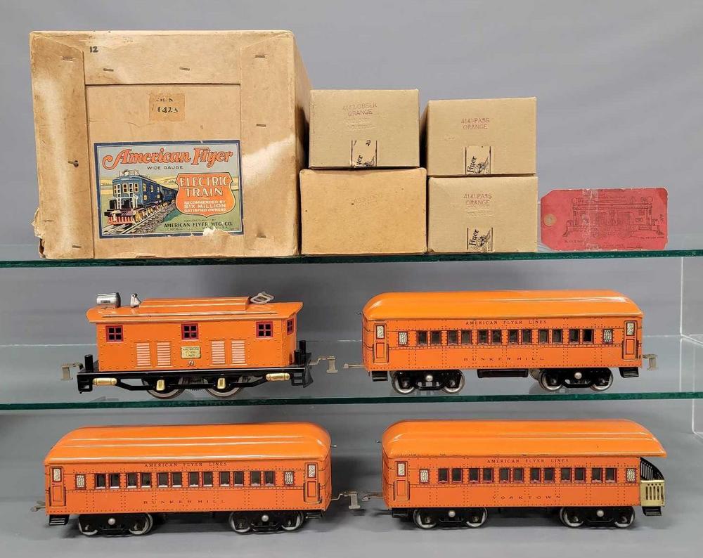 Boxed American Flyer wide gauge 1423 Commander electric passenger set