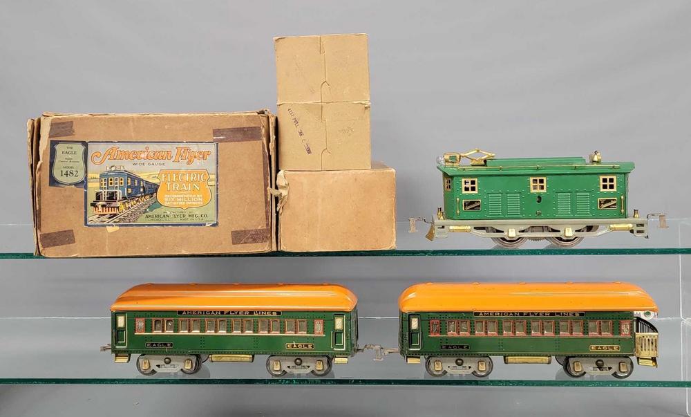 Boxed SCARCE 1929 American Flyer 1482 The Eagle electric passenger set