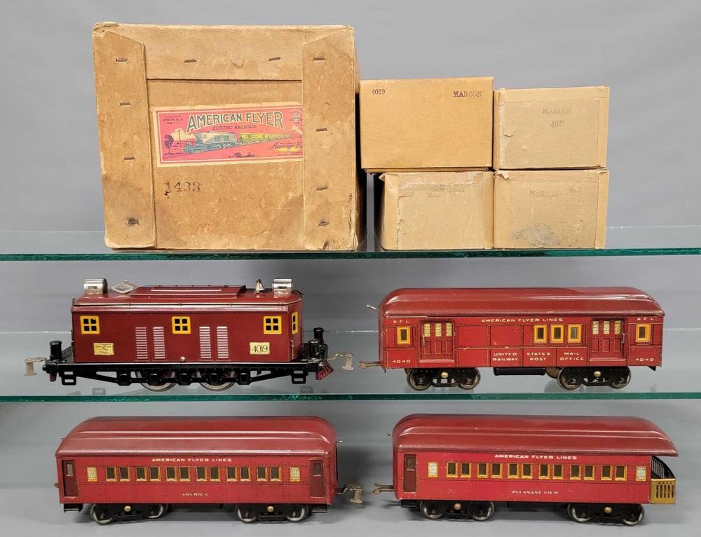 Boxed American Flyer wide gauge 1433 All American Limited electric passenger set