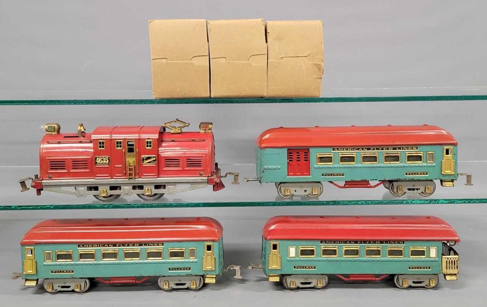 American Flyer wide gauge 1479 Stadium electric passenger set with three original boxes