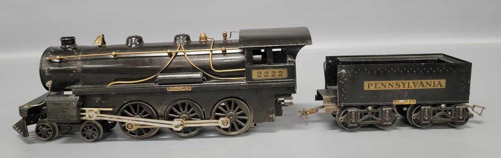 Gorgeous prewar Boucher 2222 steam locomotive and Pennsylvania tender