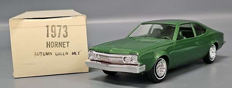 1973 AMC Hornet Autumn Green Met Coaster promo car  in original box image