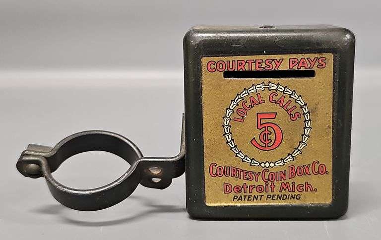 Courtesy Coin Box Co. Telephone Coin Box image