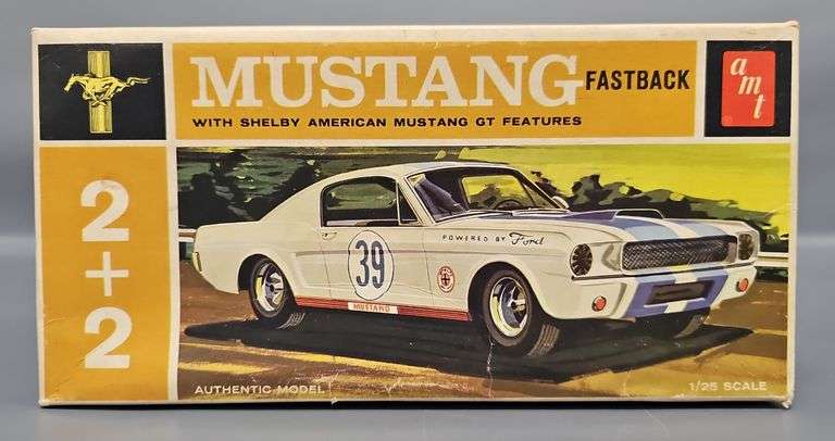 AMT 1965 Ford Mustang 2+2 Fastback 3 in 1 1/25 scale model kit 6155-150 image