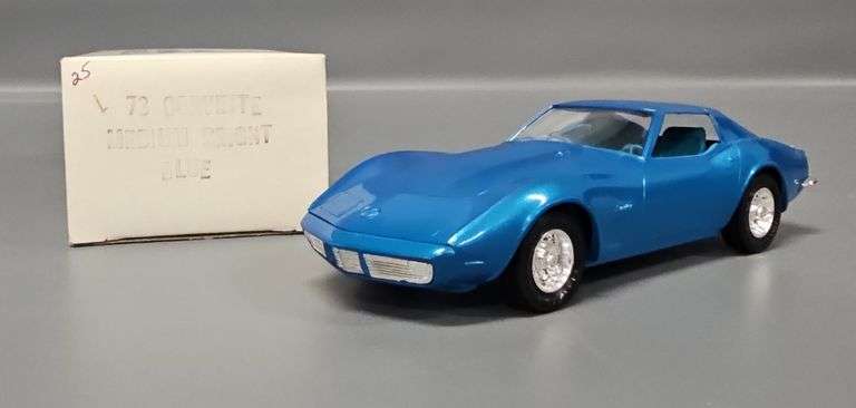 1973 Corvette Medium Bright Blue Promo Car in Original box image