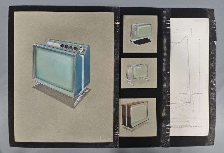 Jack Juratovic art college assignment Portable TV Design Sketch Art image