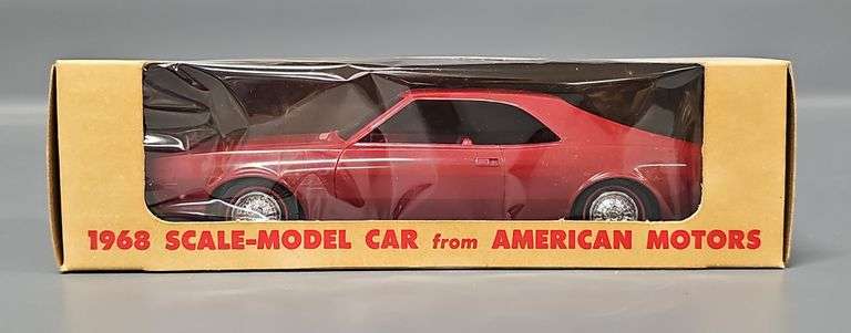 Mint 1968 AMC Javelin SST Matador red 1/25 scale promo car in original box image