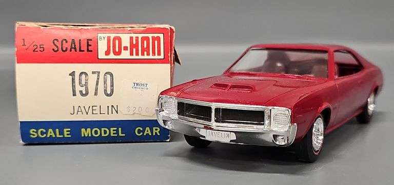 1970 Jo-Han AMC Javelin 1/25 Scale Coaster promo car in original box image