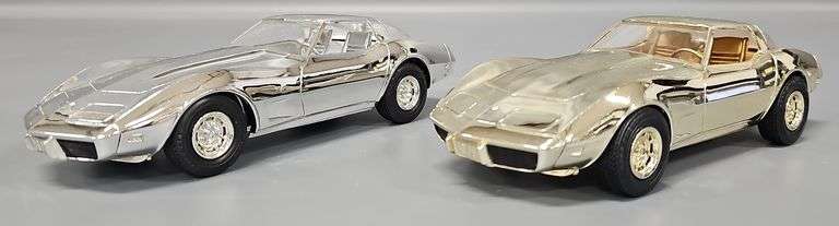 1979 Chevrolet Corvette Silver and Gold Dealer promo cars in original boxes image