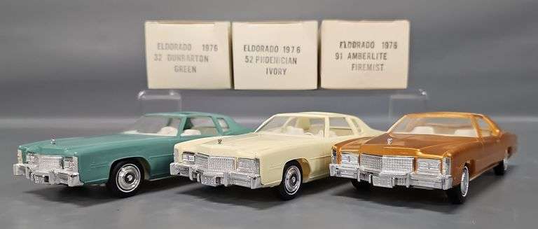 Three 1976 Eldorado Promotional Dealer Promo cars in original boxes image