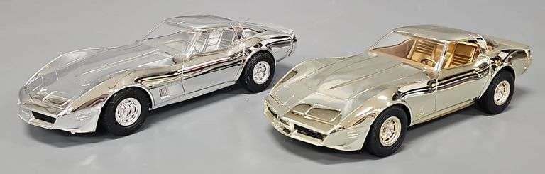 1981 Chevrolet Corvette Promo cars Chrome and Gold in original boxes image