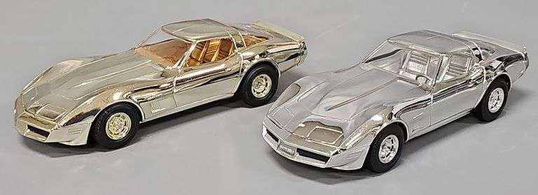 1982 Chevrolet Corvette Promo cars Chrome and Gold in original boxes image